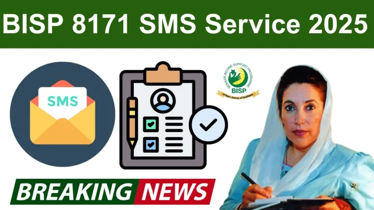 BISP 8171 SMS Service 2025 – Check Eligibility & Payment Status Instantly (Complete Guide)