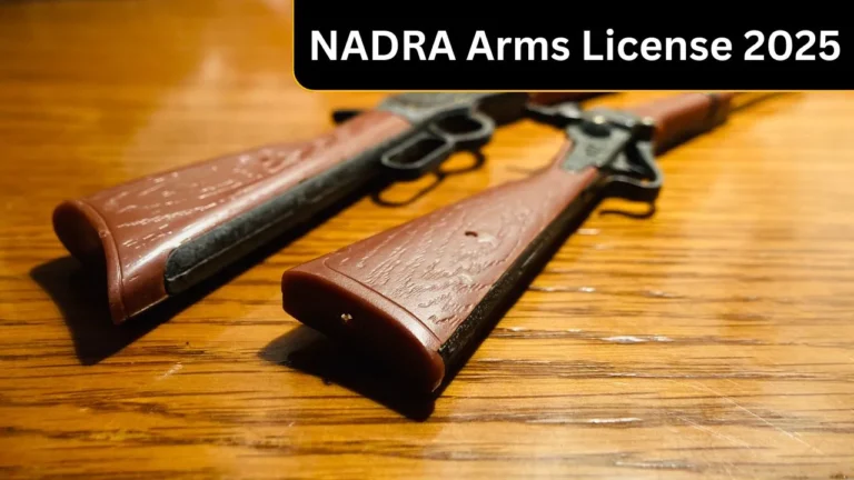NADRA Arms License 2025 – Online Application, Fee, and Renewal Process