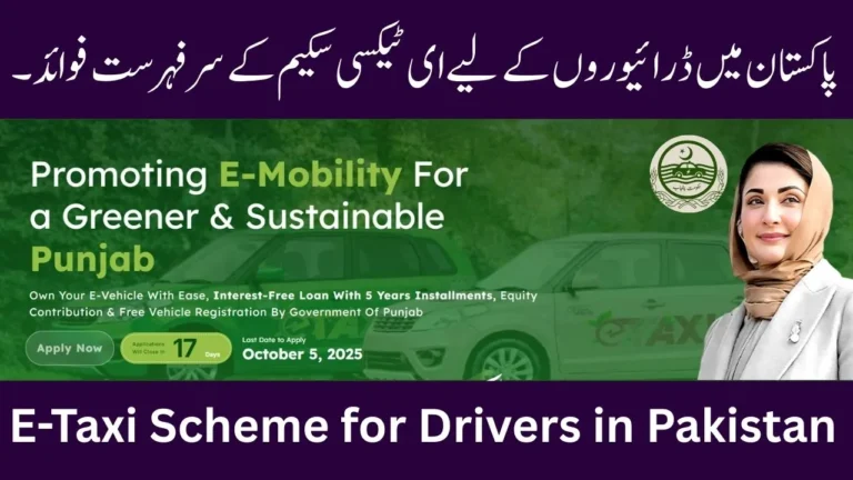 Top Benefits of the E-Taxi Scheme for Drivers in Pakistan 2025