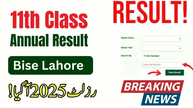 BISE 11th Class Result 2025 Check by Name, Roll Number, SMS & Gazette