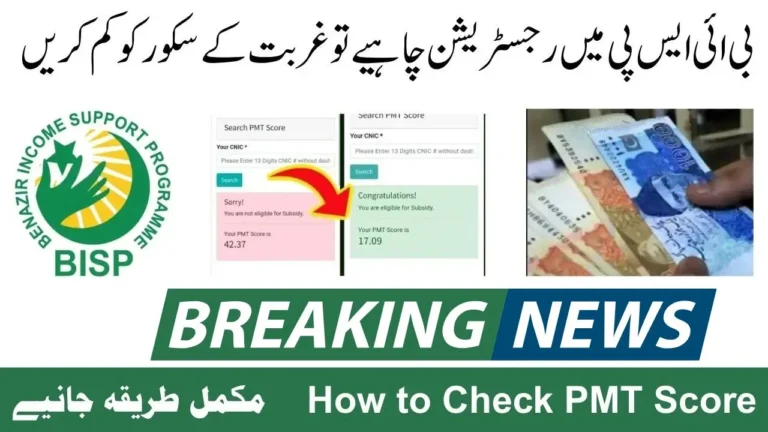 PMT Score Check 2025 Eligibility for 8171 Benazir Kafaalat and Ehsaas Program (Easy Method)